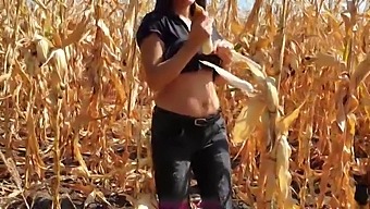 Young Step-Sister Gets Covered In Cum While Working On The Farm