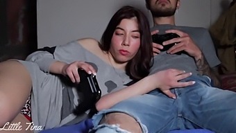 My Friend'S Girlfriend Gives Me A Blowjob To Win At Fifa And Then We Have Anal Sex