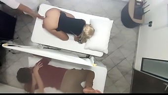 A Husband Watches As His Wife Gets Fucked By A Masseuse During A Couples Massage