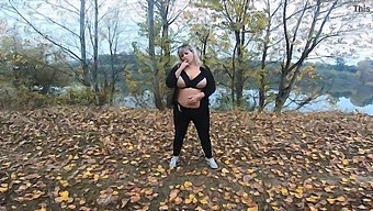 Milf Milfs Flaunting Their Curves In Public Park Near Lake