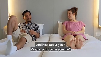 Amateur Couple Engages In Playful Role-Playing Session In A Hotel Room