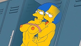 Marge, The Sexy Housewife, Enjoys A Creampie In All Her Holes / Hentai And Toon